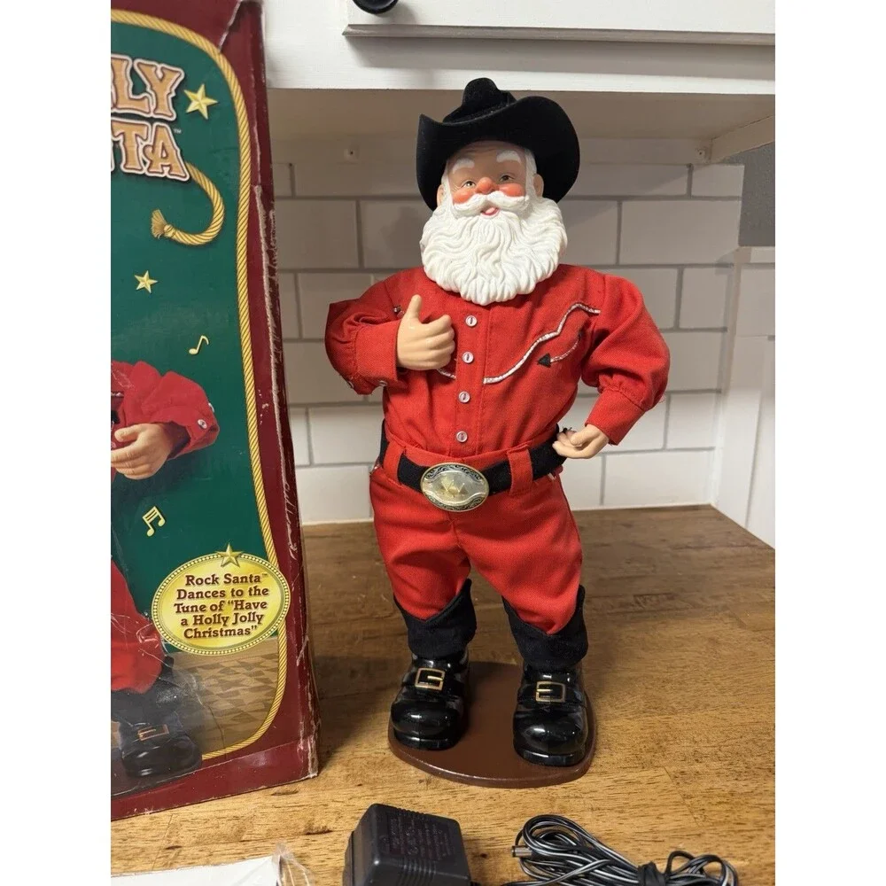 🔥🔥 Holly Jolly Rock Santa Singing Hip-Swingin' Santa Cowboy 1999 Alan Jackson